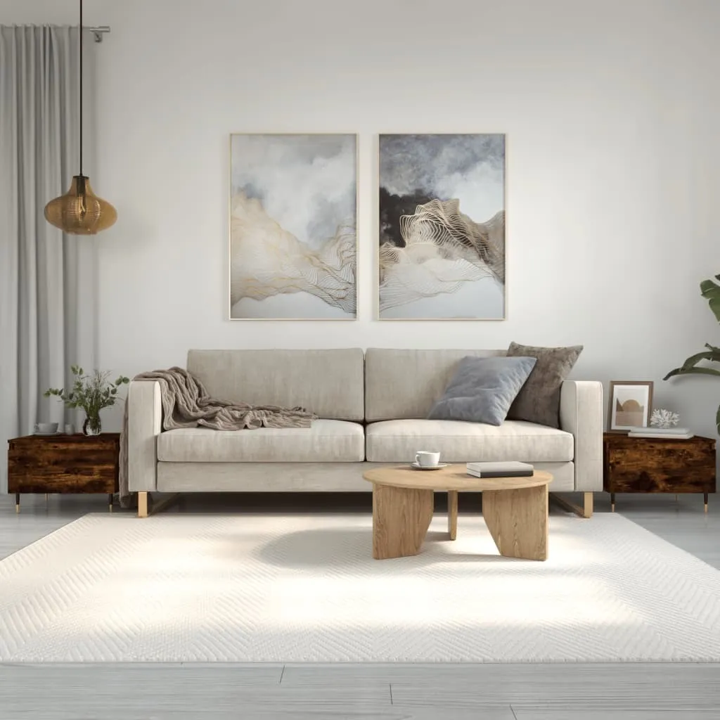Tavolini Stabli Möbel in Rovere Affumicato: Eleganza 50x46x35 cm