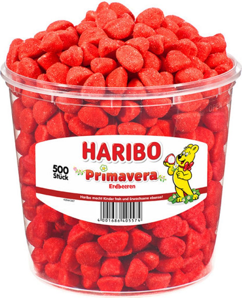 Haribo Primavera małe czerwone truskawki słodzone 1150g Zdjęcie produktu 