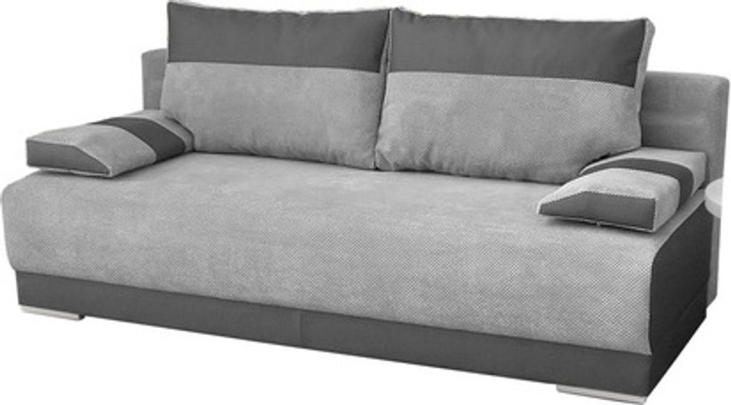 Sofa mit Schlaffunktion und Bettkasten, Couch für Wohnzimmer, Schlafsofa Federkern Sofagarnitur Polstersofa Wohnlandschaft mit Bettfunktion - 196 ...
