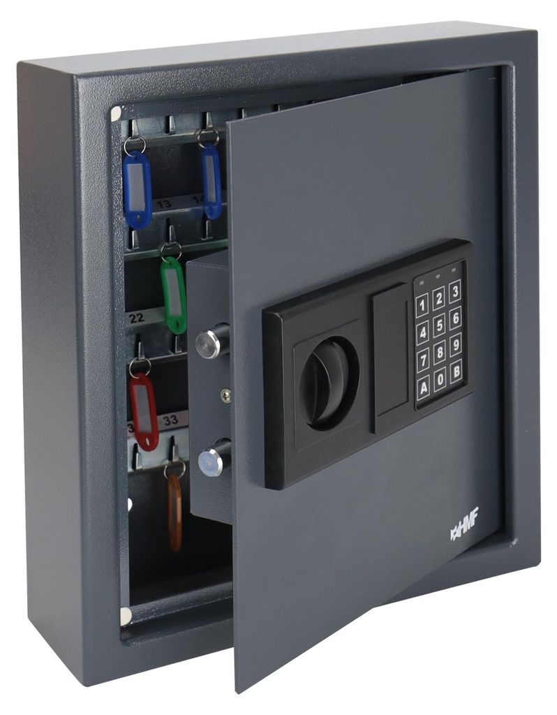 Schlüsseltresor mit Elektronikschloss & 48 Haken, 36x30x10 Produktbild 