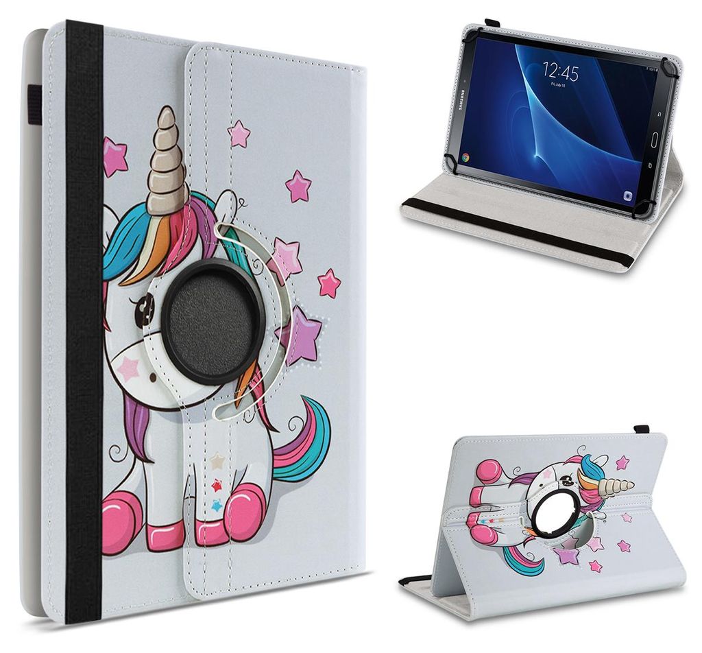 Samsung Galaxy Tab 4 / 3 / 2 10.1 Tablet Hülle Tasche Schutzhülle Case DrehbarFarbe 360 Uni:Motiv 14
