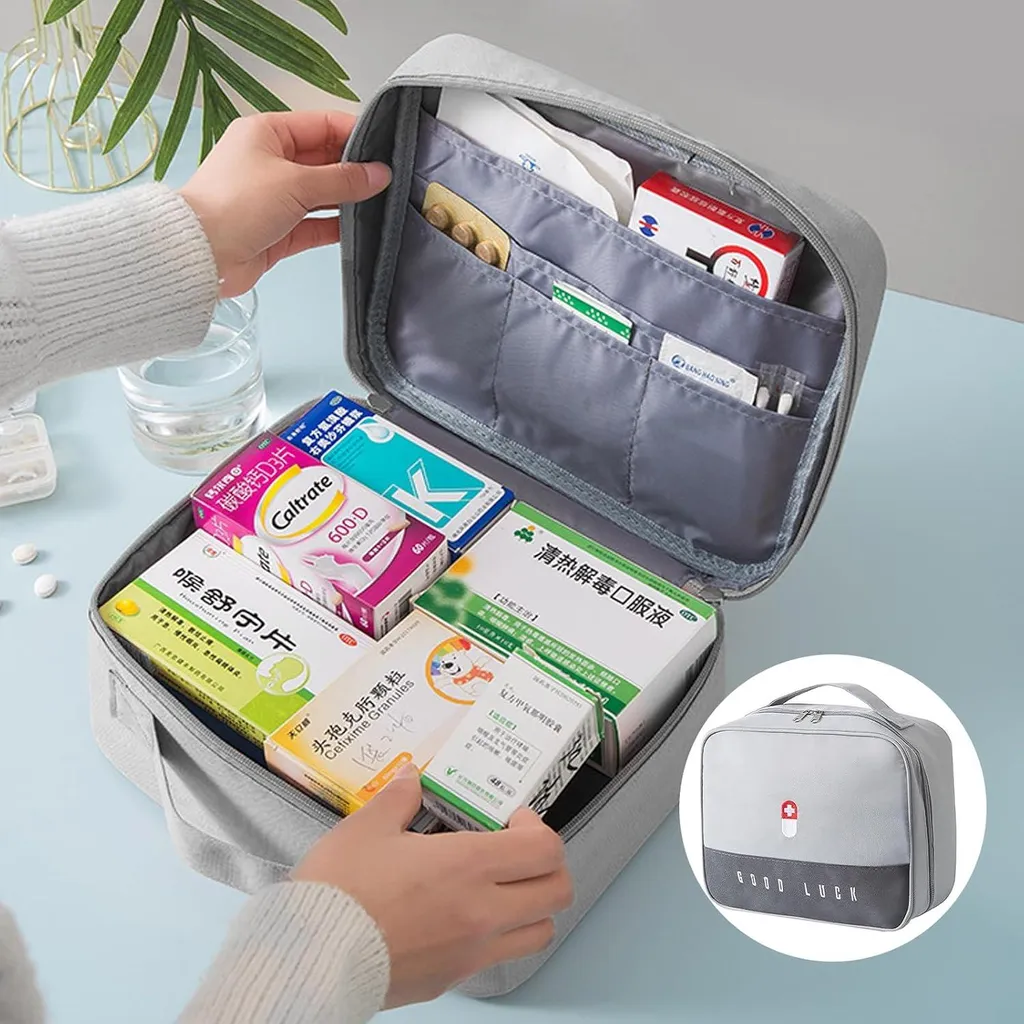 Trousse de premiers secours étanche grise 3 pièces - Kit de voyage Trousse de premiers secours étanche grise 3 pièces - Kit de voyage