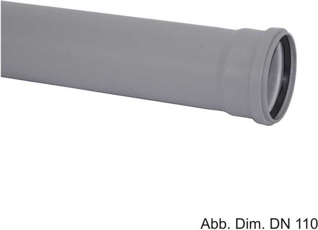 HT-Abflussrohr mit Dichtring, DN 40 x 150 mm