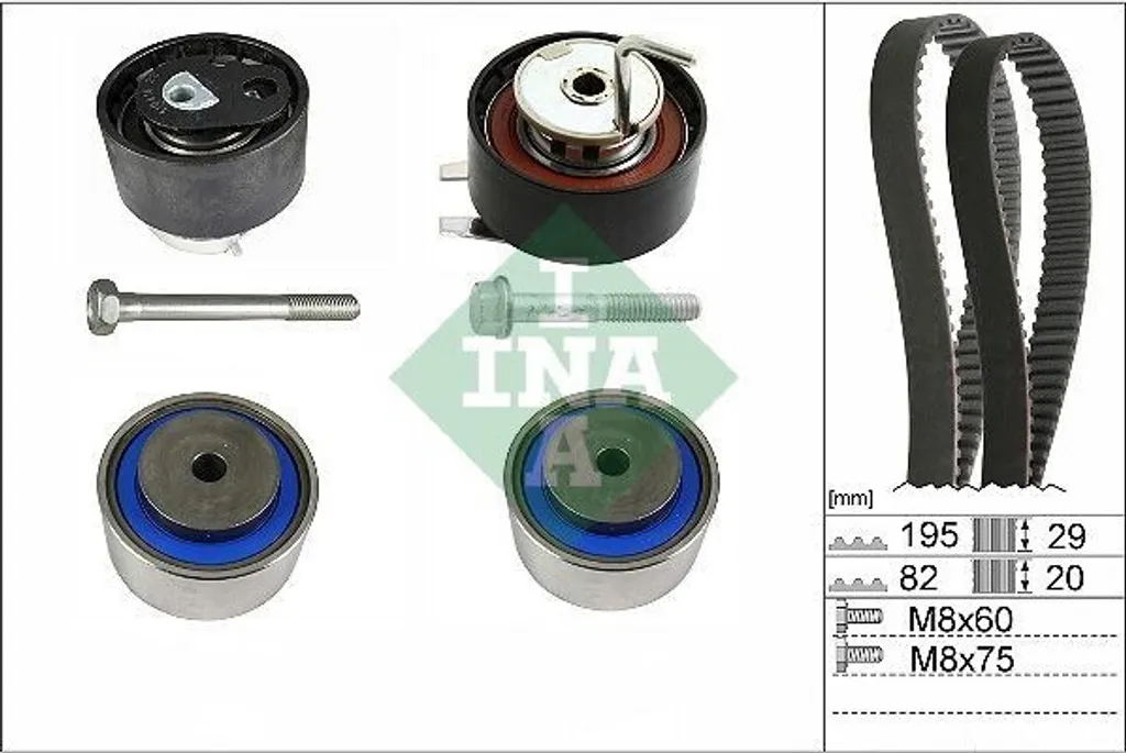 Kit courroie dentée haute résistance INA 530076710 Range Rover Sport