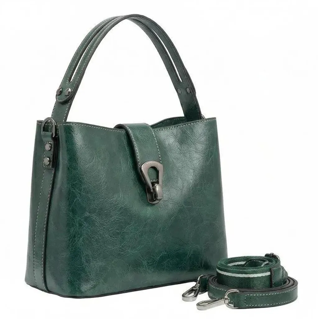 Borsa a Tracolla Flora - Pelle Marrone Daily Bag per Lavoro e Tempo Libero