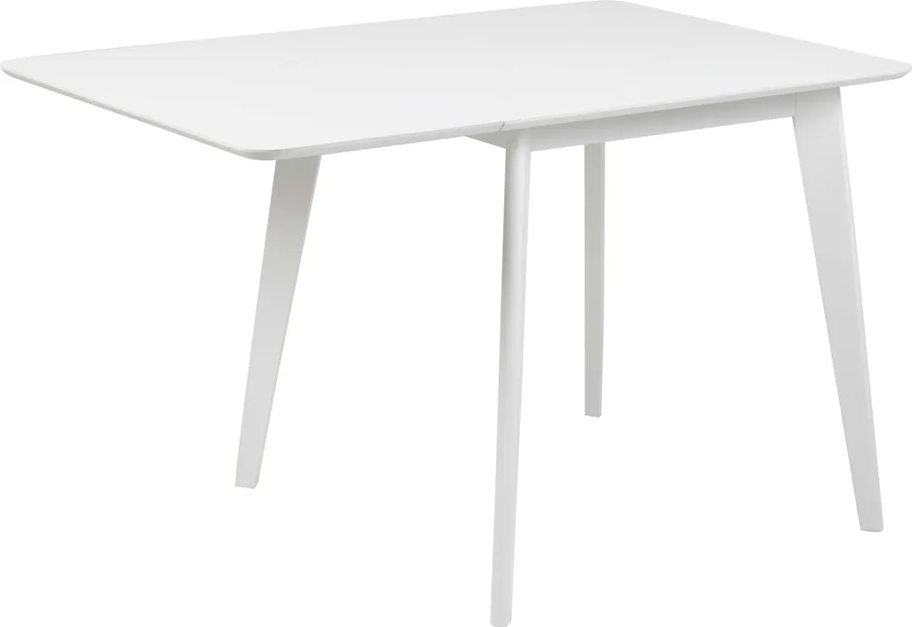Table de repas rectangulaire blanche Roxby avec étagère basse intégrée