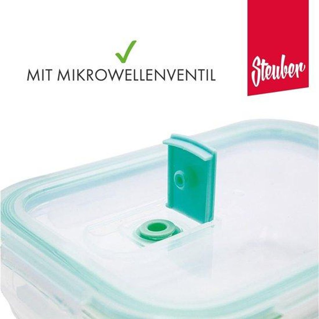 Glasbehälter rechteckig 370ml hitzebeständig