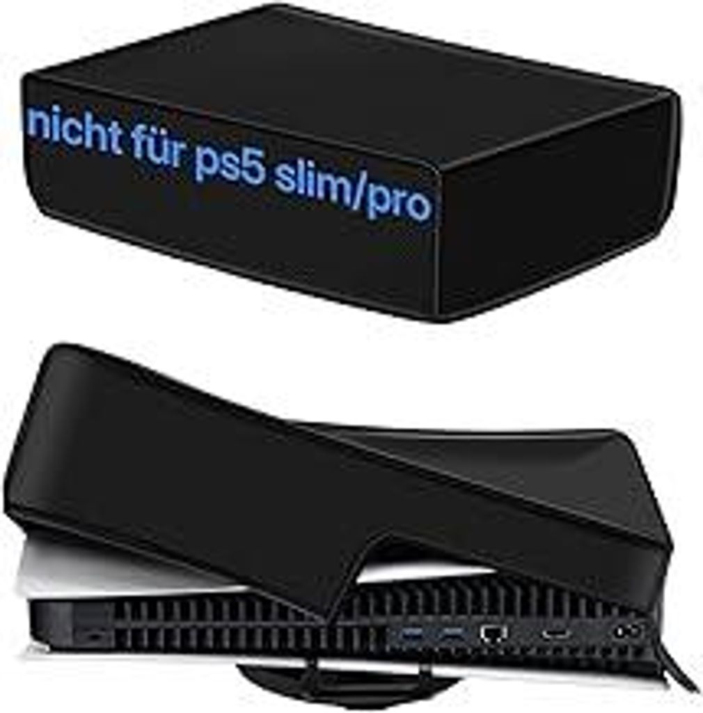 Mcbazel Staubschutze Hülle Spritzwasserdichte Cover Schutzhülle Abdeckung Case für PS5 Konsole, Nicht für PS5 Slim/PS5 Pro