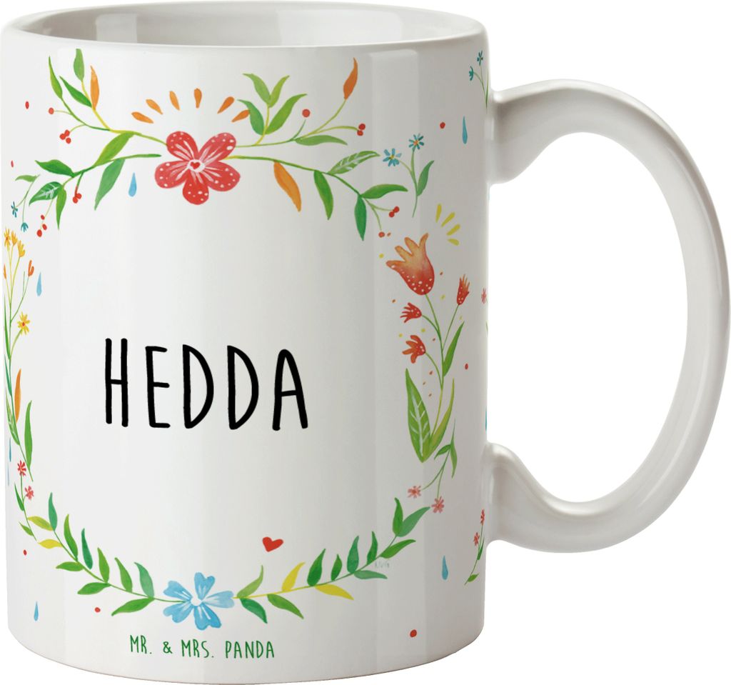Mr. & Mrs. Panda Tasse Hedda - Geschenk, Trinkbecher, Becher, Bedruckte, Kaffeepott, Kaffeebecher
