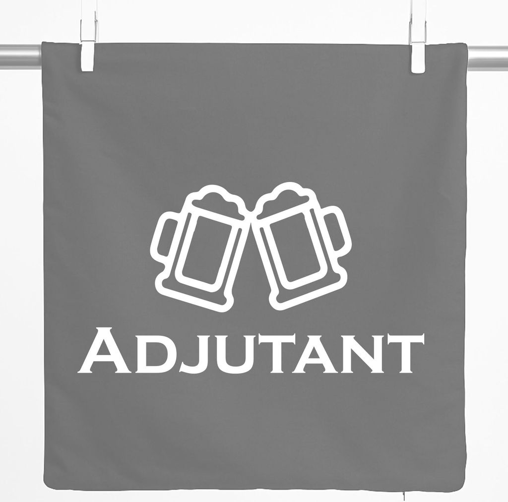 Huuraa Kissenbezug Adjutant Schützenfest 40x40cm Steel Grey Baumwolle Dekokissenbezug Geschenkidee