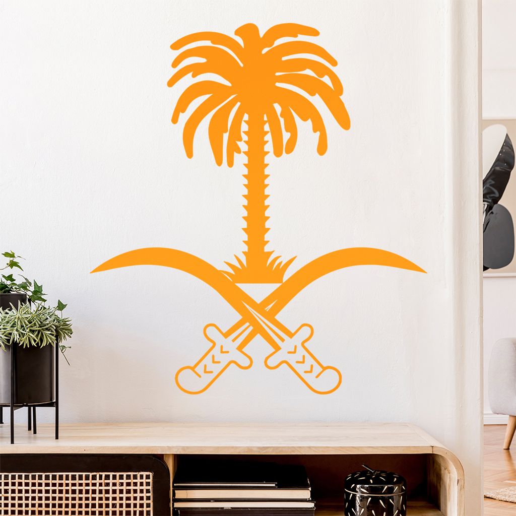 Saudi Arabien Wappen Wandtattoo Wandaufkleber Wall Sticker - Dekoration, Küche, Wohnzimmer, Schlafzimmer, Badezimmer
