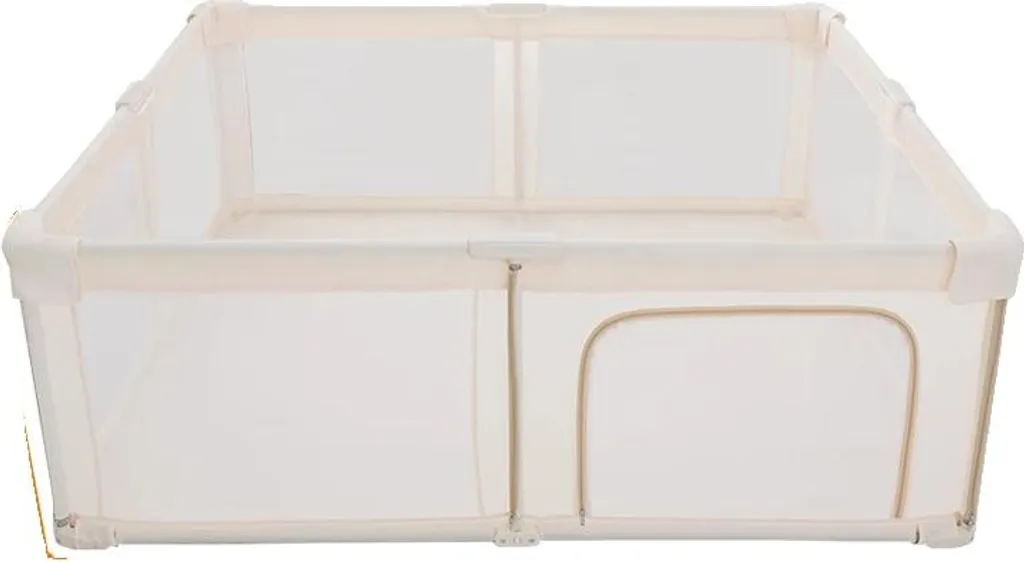 Parc bébé modulable 130x130cm beige aire de jeux pliable intérieur