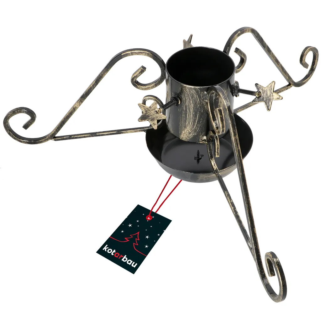 Pied de Sapin de Noël en Acier 100 mm KOTARBAU avec Bac d'Arrosage