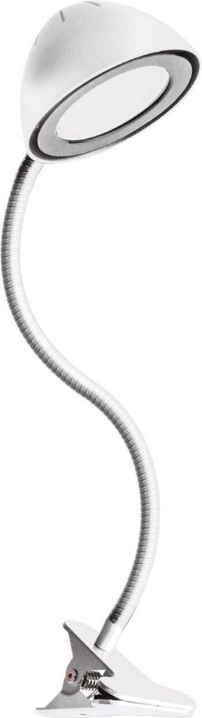 LED Schreibtischlampe Edelstahl Flexarm 60 cm zum Klemmen Weiß neutralweißes Licht 4100 K 248 lm