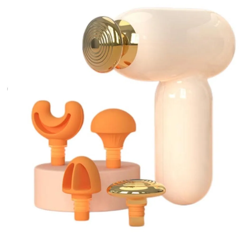 INF Mini Pistolet de Massage 6 Vitesses en ABS et Silicone 14.8cm