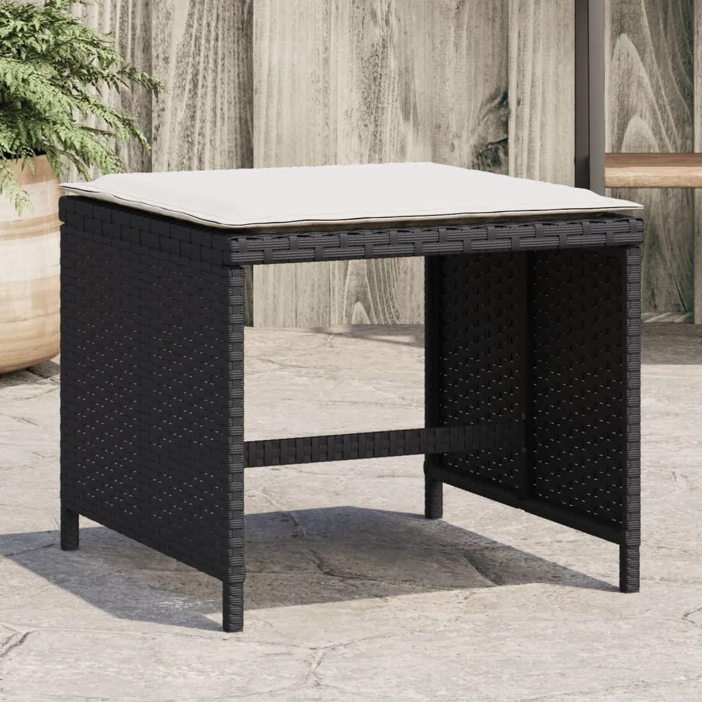 Offerta 4 Sgabelli Poly Rattan Nero 40x40x35 cm Mobili2025 CHY4317174