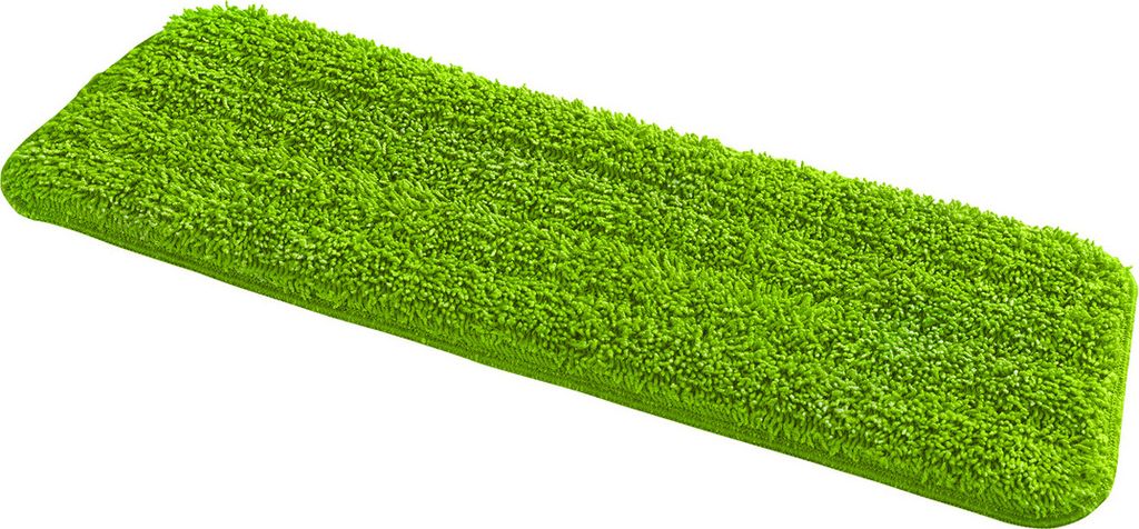 A green mop head on a white background.