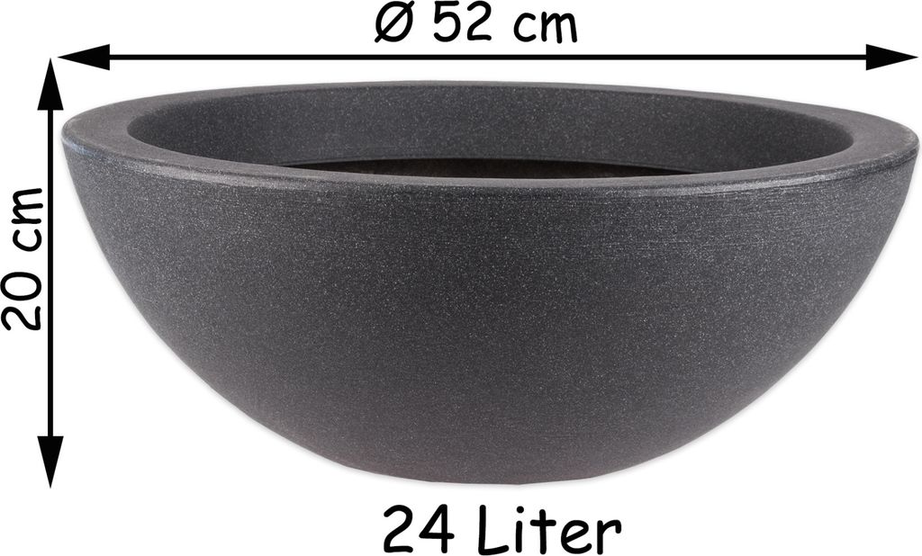 XXL Pflanzschale Wasserschale Ø 52 cm Höhe ca. 19 cm - Produktbild 5