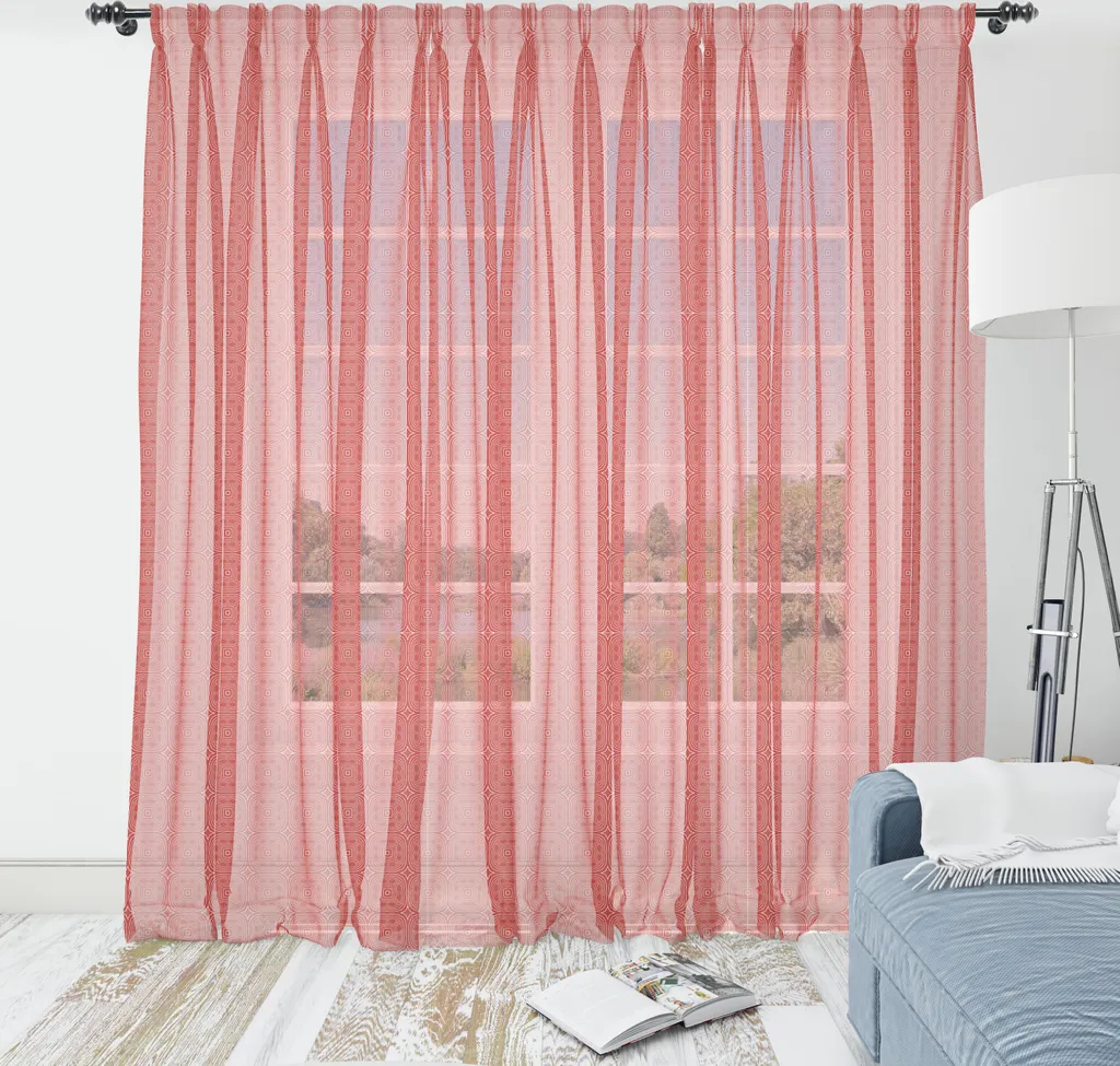 ABAKUHAUS Arazzo etnico, Boho Geometria diagonale con mosaico marocchino funky orientale Art-Star monocromatico, tessuto da parete in raso setoso per soggiorno e camera da letto, 135 cm x 274 cm, vermiglio e bianco