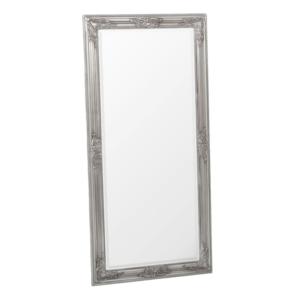Eleganter Barock Spiegel BESSA 100x50cm silber-antik Produktbild 2