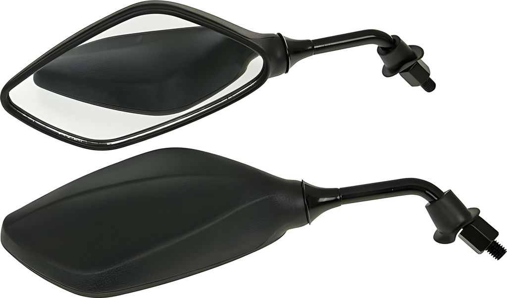 101_Octane Spiegel Set Rhombus schwarz M8, rechte Seite Linksgewinde