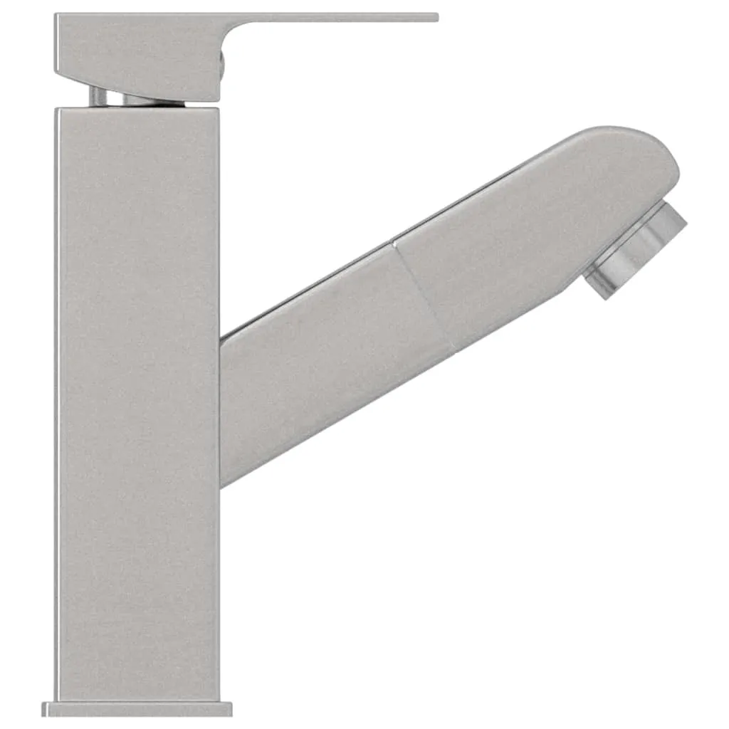 Robinet de lavabo argenté avec douchette extractible multi-usage - 4