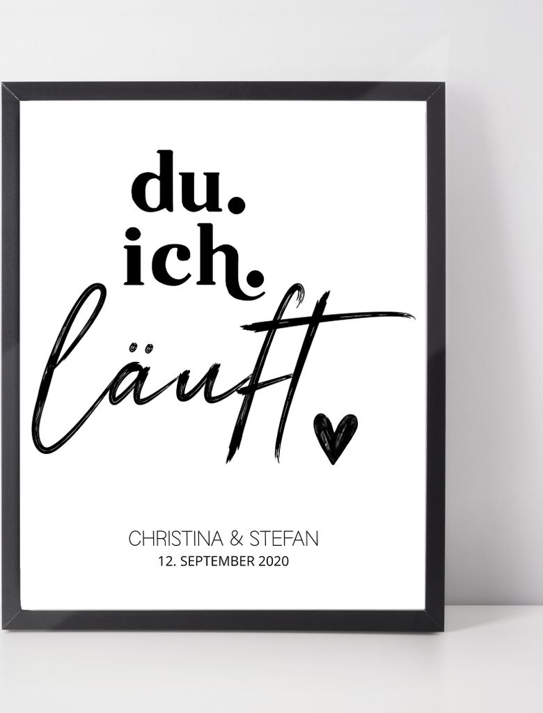 Liebe Poster personalisiert Namen und Datum Poster zum Jahrestag Valentinstag Geschenk | Liebesposter Hochzeitstag Verliebte – A3 (29.7x42cm) / o...