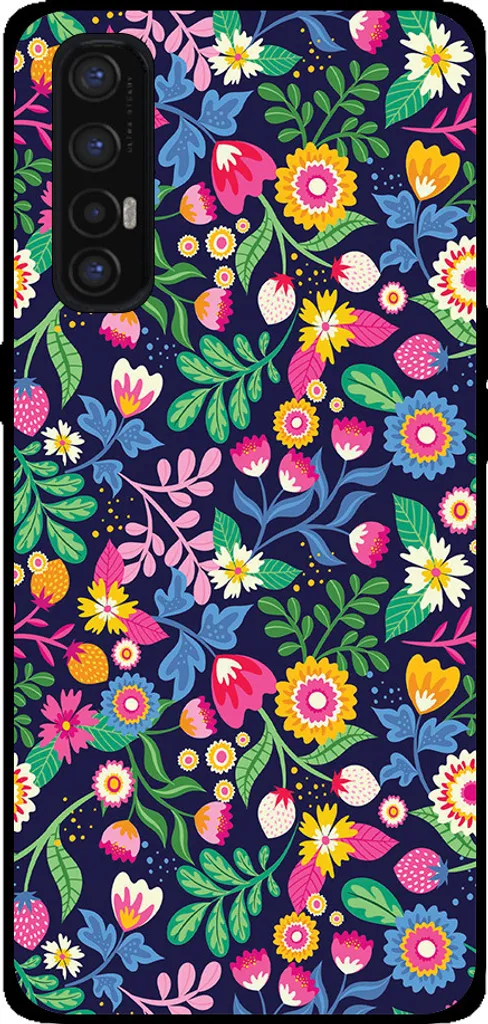 Cover Oppo Find X2 Neo a Fiori - Custodia TPU Resistente Smartphonica