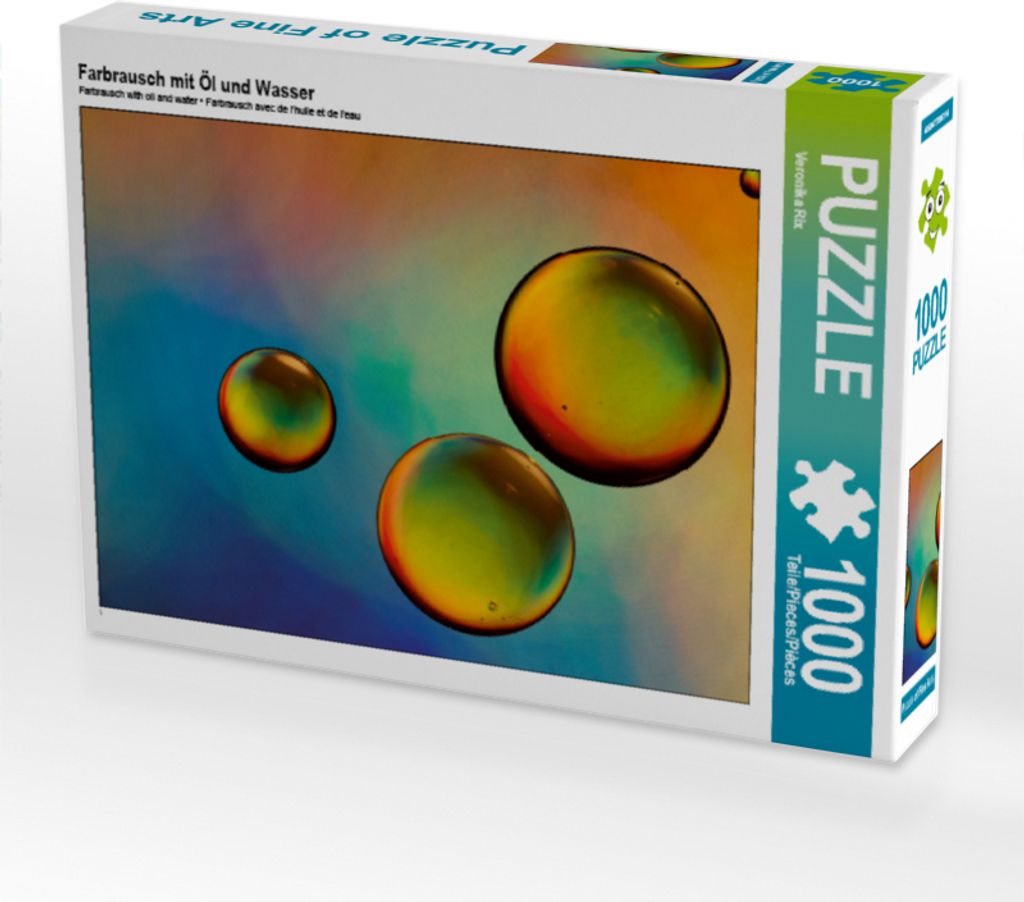 CALVENDO Puzzle Farbrausch mit Öl und Wasser 02 | 1000 Teile Lege-Größe 64x48cm Foto-Puzzle für glückliche Stunden