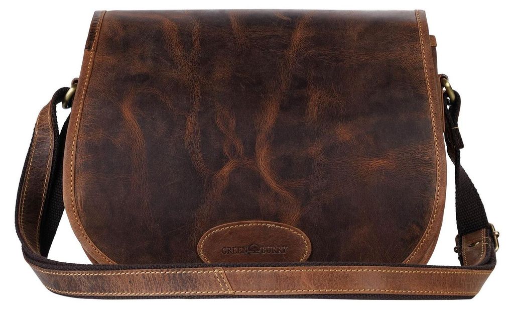 GREENBURRY Umhängetasche Vintage New Hunting Bag Brown braun