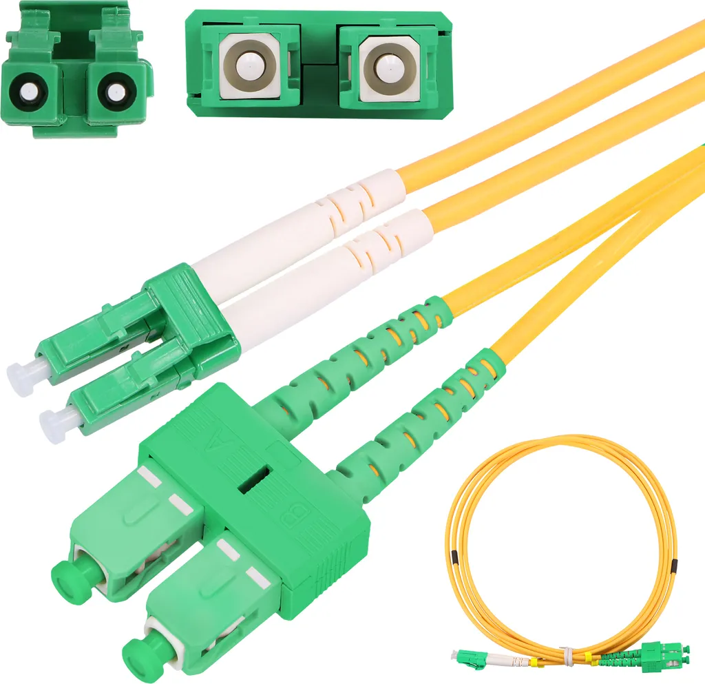 Patch Cord Fibra Ottica 3m SC/APC LC/APC Duplex 9/125um Extralink OS2