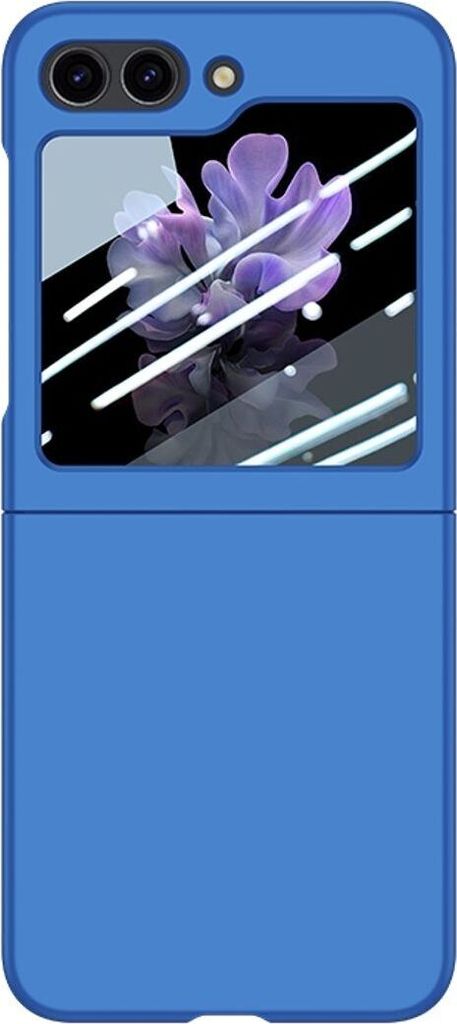 König Design Hülle kompatibel mit Samsung Galaxy Z Flip5 5G Kunststoff Soft Handyhülle - Handy Case Blau