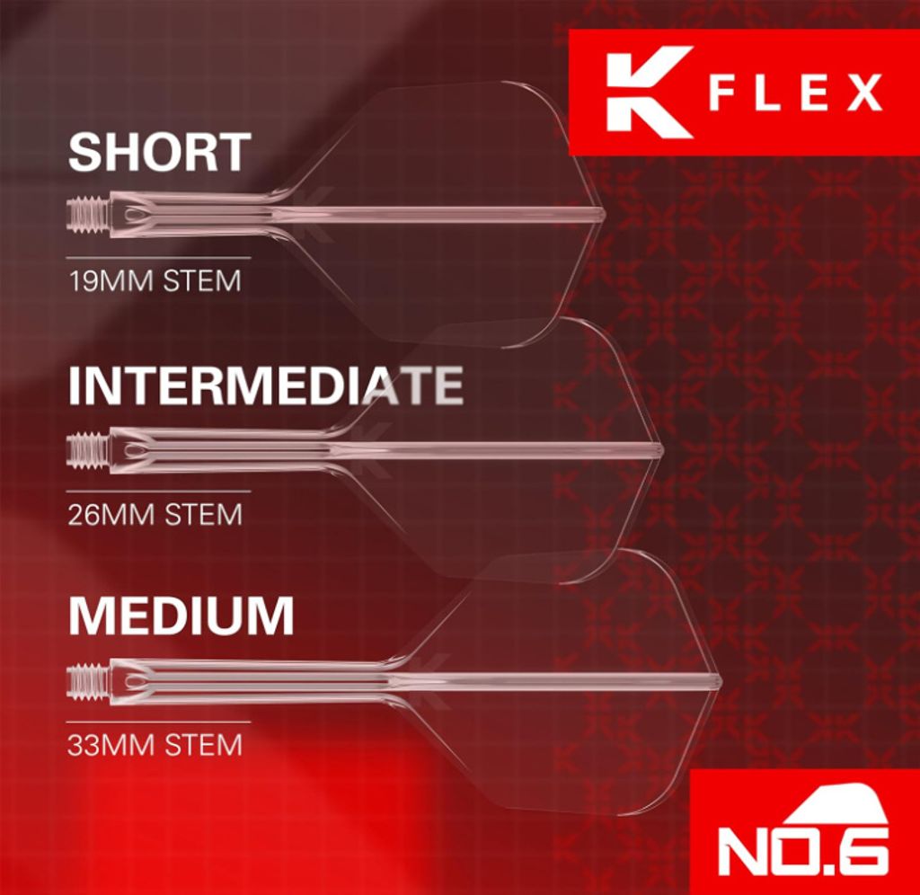 Target Darts K-Flex No.6 Dart Flights und Shafts, Kurz Produktbild 