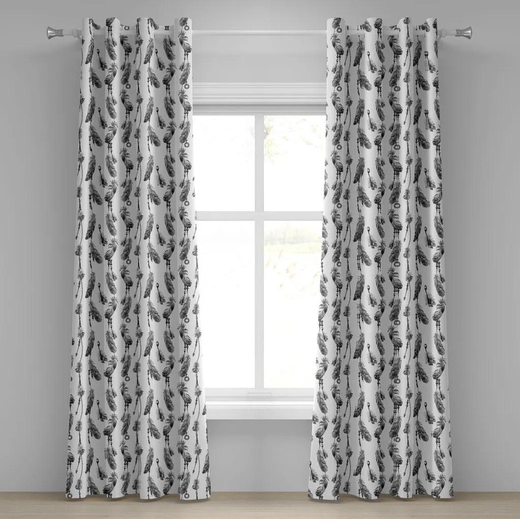 Rideau occultant décoratif pour chambre et salon motif tribal 280 cm