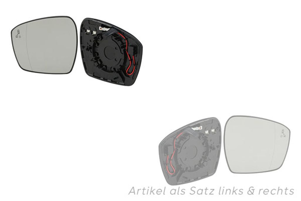 Spiegelglas Set passend für Ford S-Max 15 01/15- links & rechts Johns