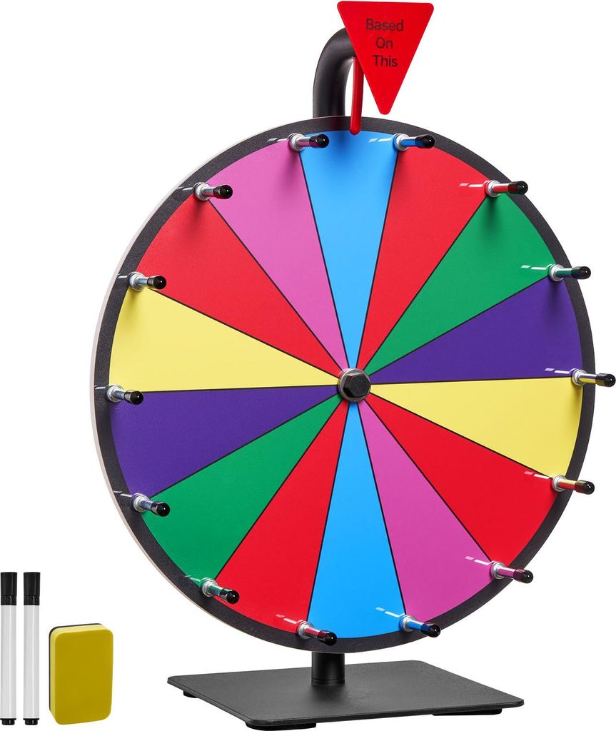 VEVOR Glücksrad Drehrad (305 mm) 14 Slots Glücksrad mit Produktbild 