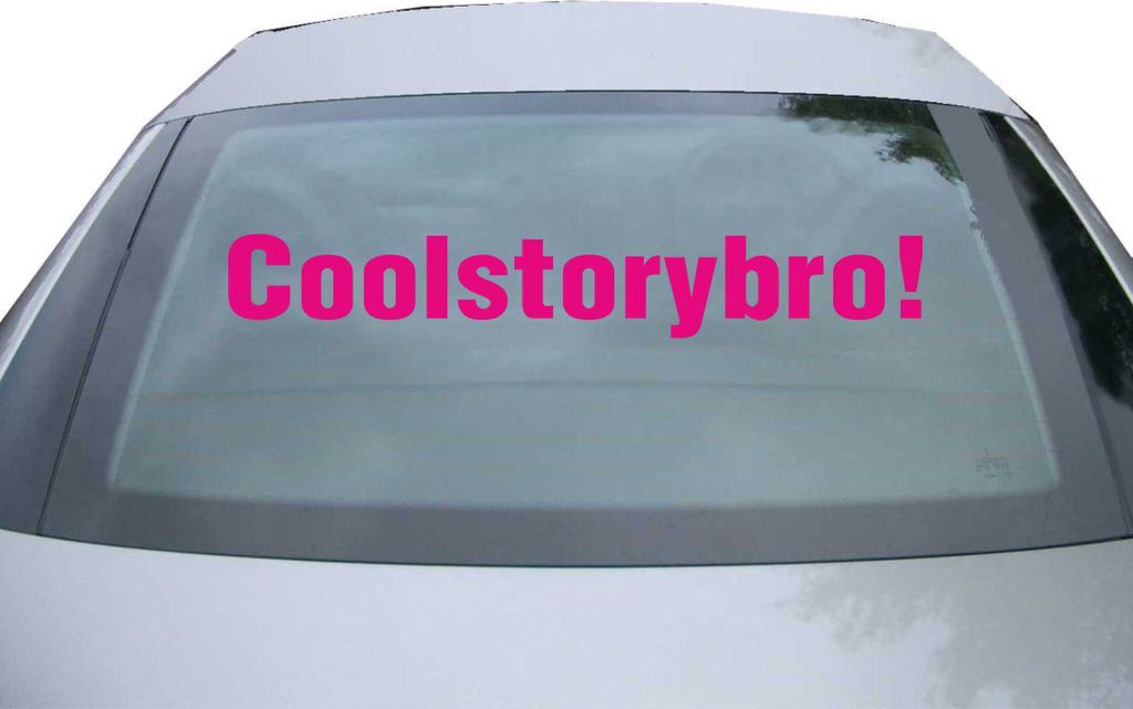 Indigos UG - Aufkleber Heckscheibe & Motorklappe DE2876 - pink - 600x90 mm - Cool Story Bro - Fisch - Auto Scheiben Fenster Heckklappe Tuning Racin...