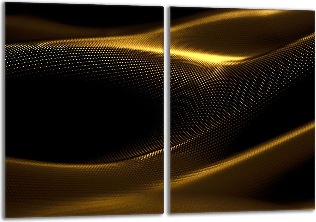 Glasschutzplatte für Herd 2x40x52 Gold