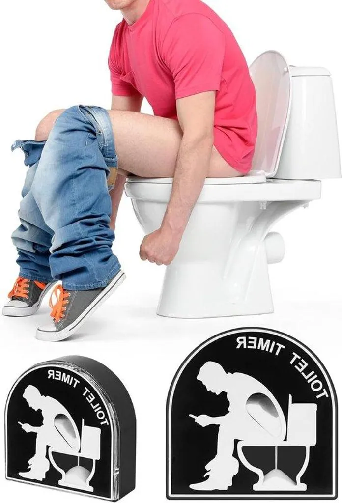 Sablier de toilettes robuste 3 min : motifs drôles et sable haute qualité