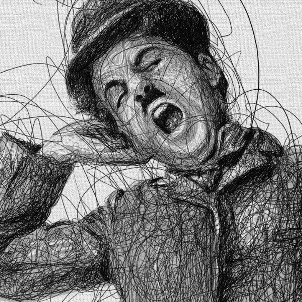 Tableau Déco Charlie Chaplin Impression Toile avec Châssis 100x140cm