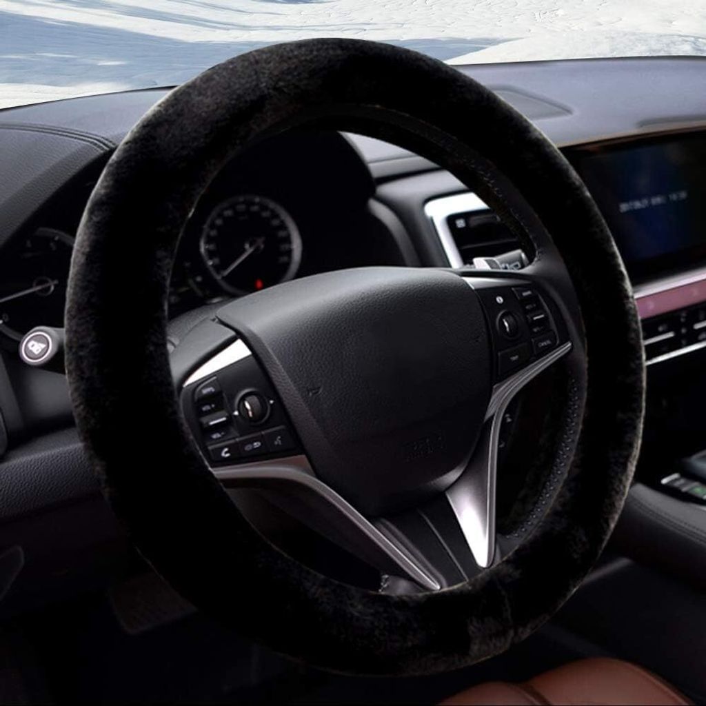Steering Wheel Cover,  Universal Steering Wheel Cover Plush Produktbild 
