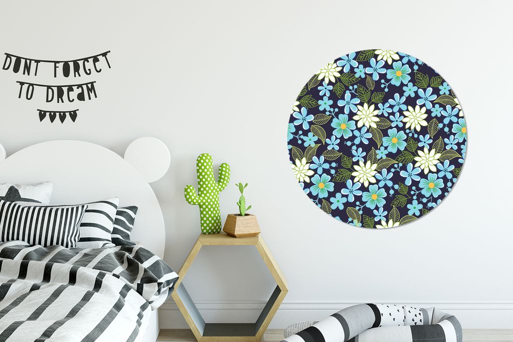 MuchoWow - Tapetenkreis - Wandbild rund - Schlafzimmerdekoration - Wanddeko - runde Tapete - Kunst für zu Hause