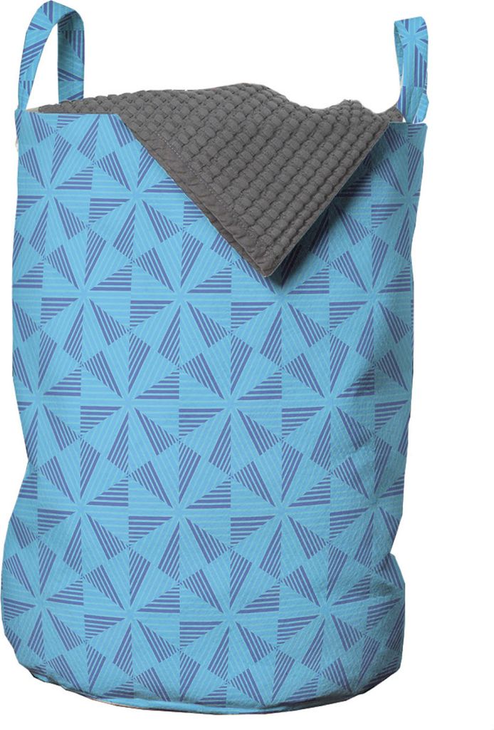 ABAKUHAUS Abstrakt Wäschesack, Gestreifte Triangular Pattern, Wäschekorb mit Griffen Kordelzugverschluss für Waschsalons, 33 cm breit x 49 cm ho...