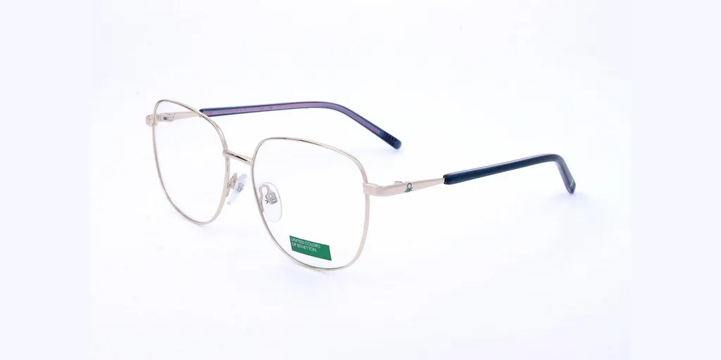 Lunettes Benetton BEO3091 en métal doré brillant monture optique femme