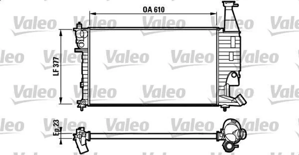 Radiateur de refroidissement moteur Valeo 732563 pour Berlingo 1.9 D