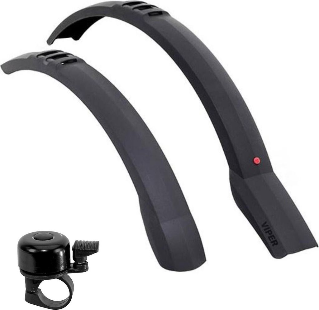 Hebie 0751 Viper MTB Schutzblech Fahrrad Spritzschutz - 26"-29" inkl. Fahrradklingel