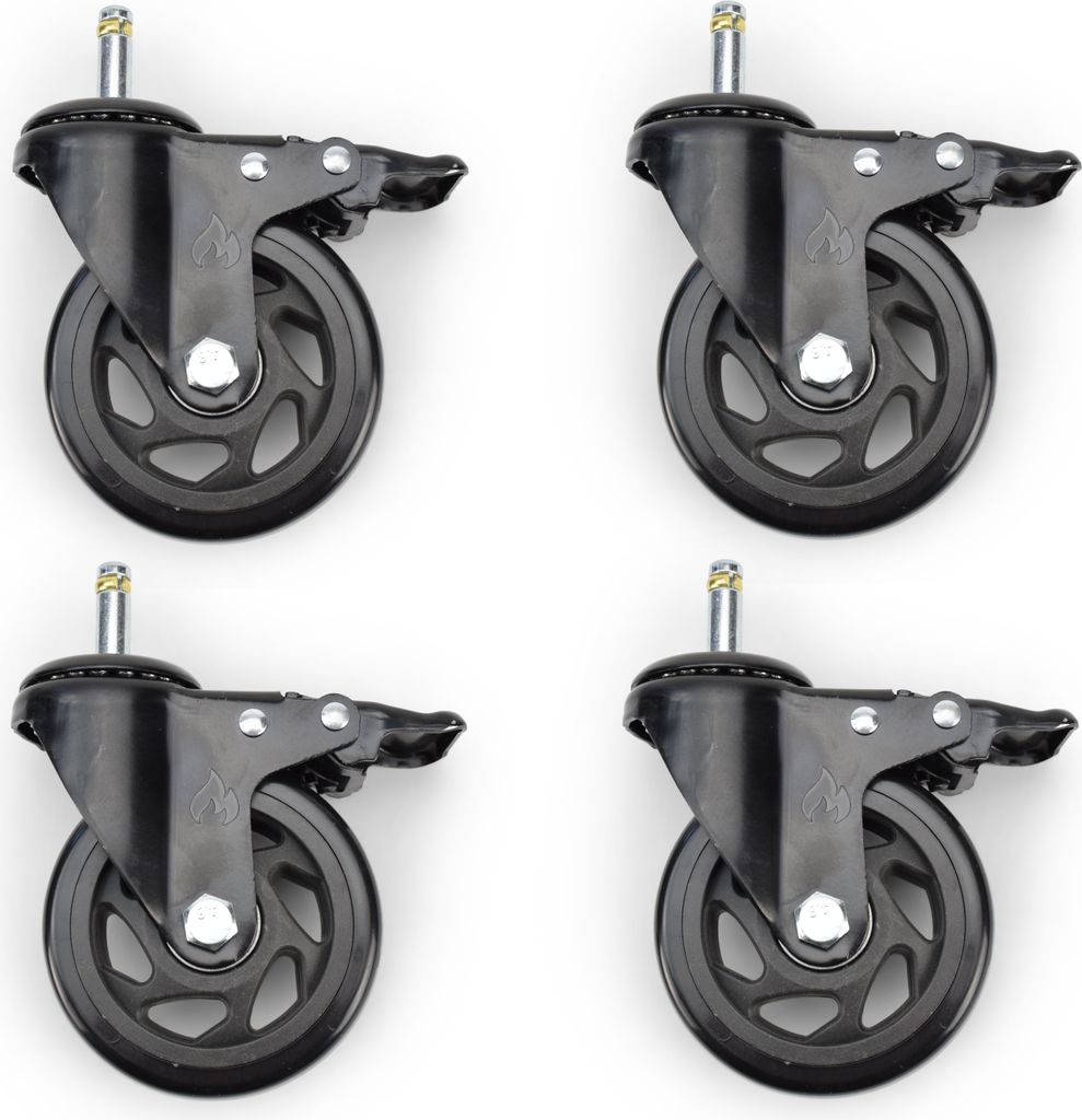 Premium Ersatz-Rollen Set mit 100mm Durchmesser - Passend für Broil King Baron
