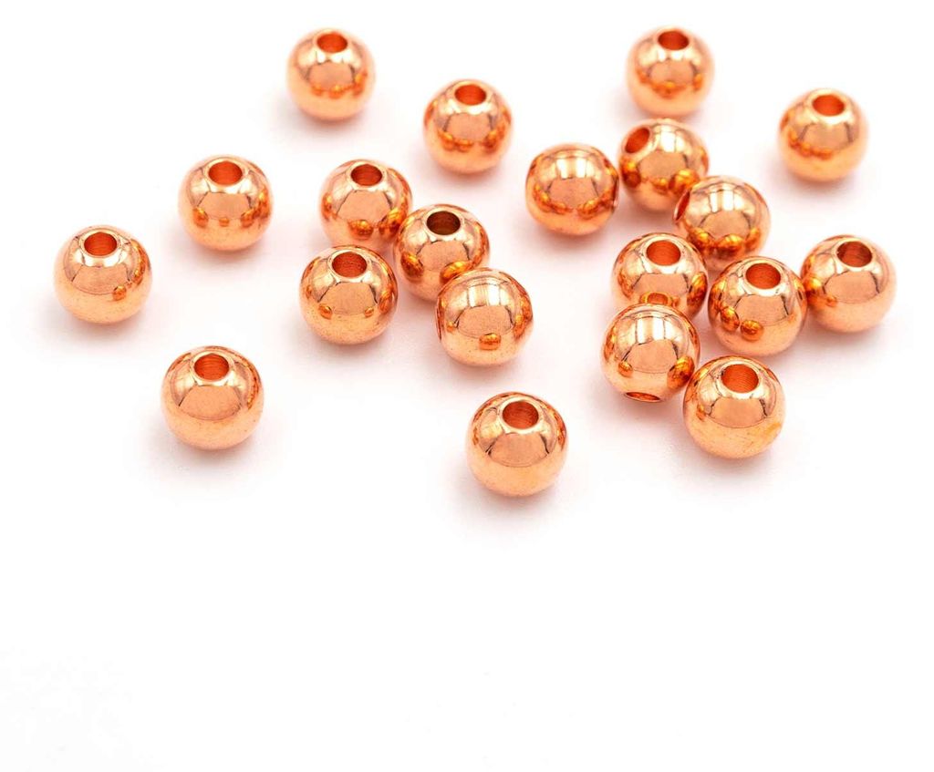 Vintageparts Zwischenperlen Messing roségoldfarben 4,8 mm, Produktbild 