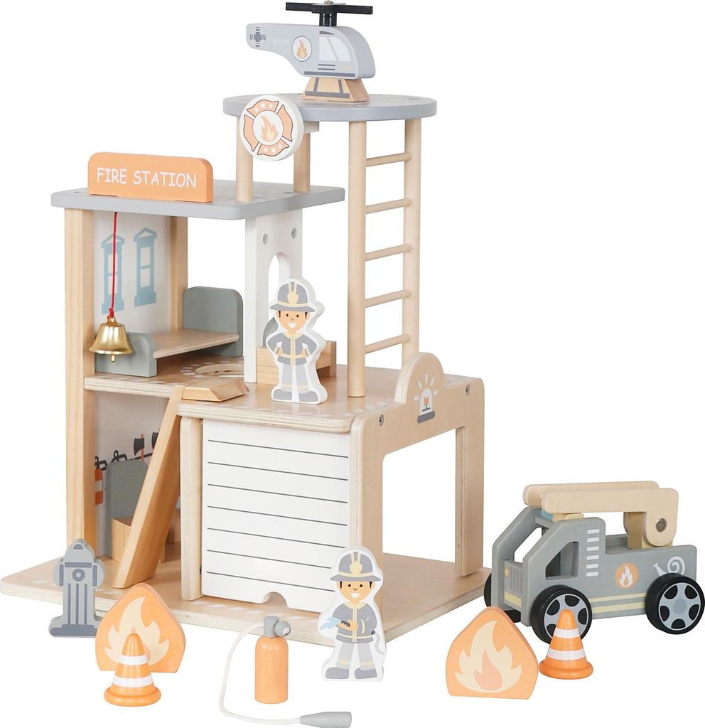Interaktive Holz-Feuerwache - Rollenspiel Set mit Produktbild 