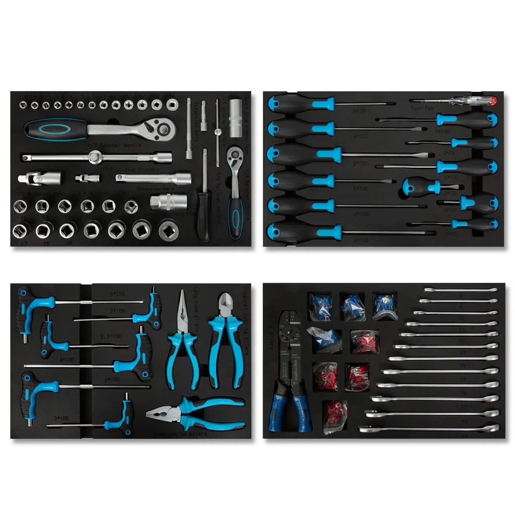 Offerta EBERTH Kit 81 Utensili: Inserti in Schiuma per Officina